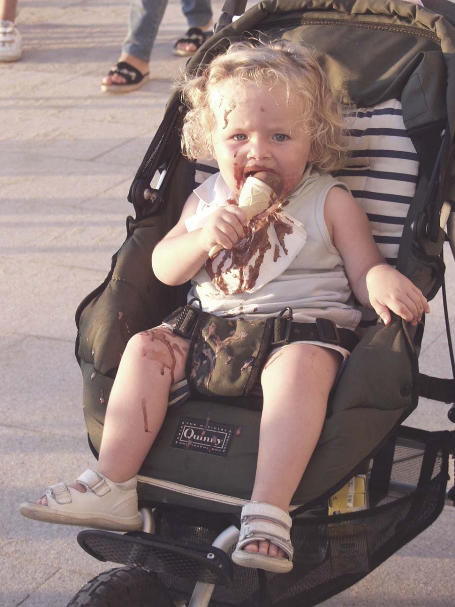 Girl eating ice cream    